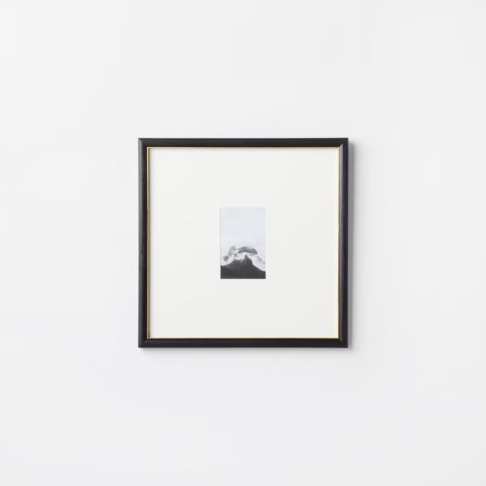 15x15 Matted to 4x6 Gallery Wall Frame Black/Brass - Threshold Studio McGee
